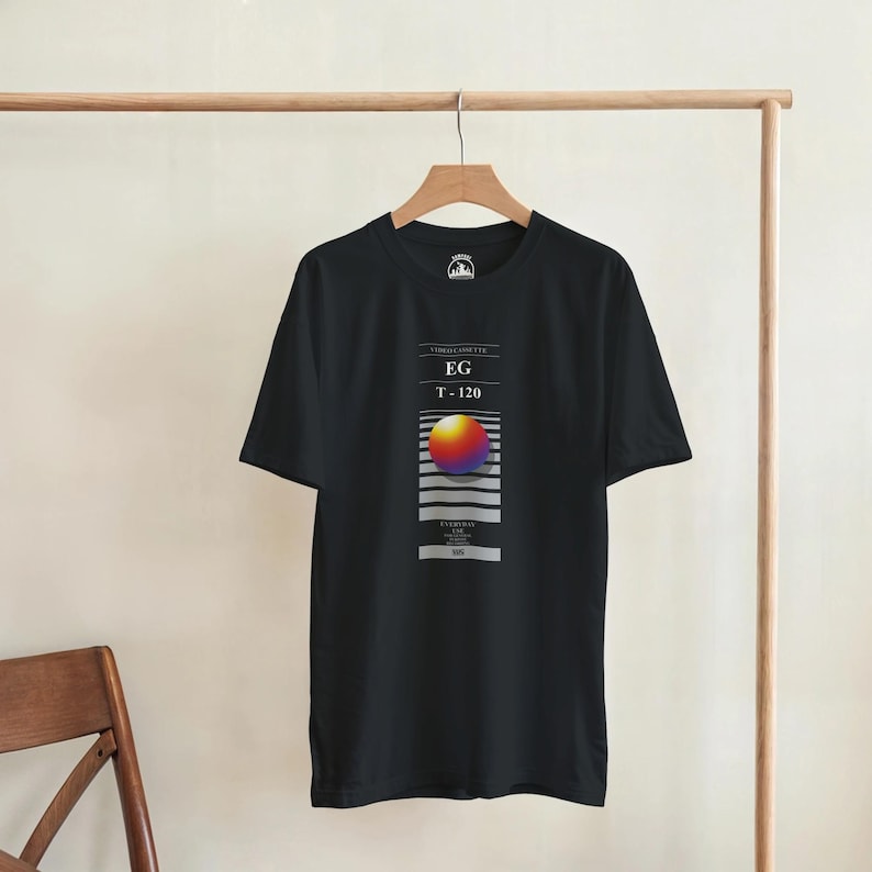 Retro VHS T-Shirt | 80s Nostalgia Tee | Vintage Video Tape Graphic Shirt | Retro Lovers Gift image 2
