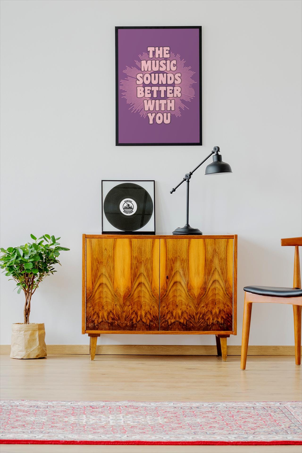 Stardust Song Lyric Framed Poster: Sound Wave Music Art