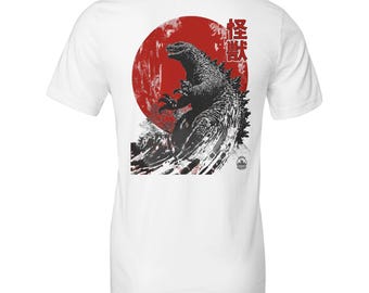 Kaiju T-Shirt: Back Print Japanese Monster Art, Vintage Godzilla Tee