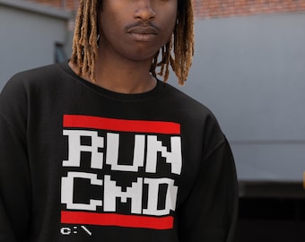 RUN CMD Sweatshirt: Funny Programmer Coding Crewneck