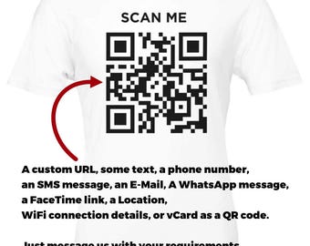 Personalized QR Code T-Shirt: Interactive Unisex Tee