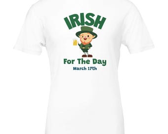 St. Patrick's Day T-Shirt: Leprechaun Beer Design, Eco-Friendly Cotton