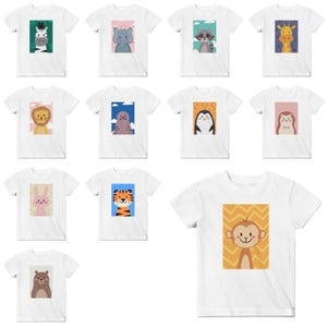 Dieren T-shirt peuter 12 ontwerpen schattige cartoon dierentuin T-shirt - safari-shirt voor kinderen cadeau babydierenliefhebber - zacht katoenen peuter T-shirt peuter T-shirt