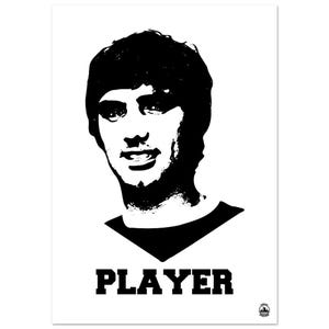 Jugador - Póster de papel mate premium de George Best