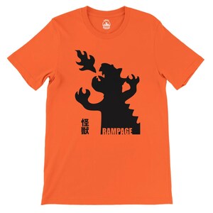 Rampage Kaiju Monster T-Shirt – Soft Cotton, Unisex Fit - Rampage Design Studio Orange
