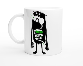 Funny Monster White 11oz Ceramic Mug