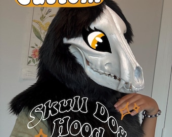 Custom DVC Skull Dog Fursuit Hood With Neck ~ skull dog and ears not included