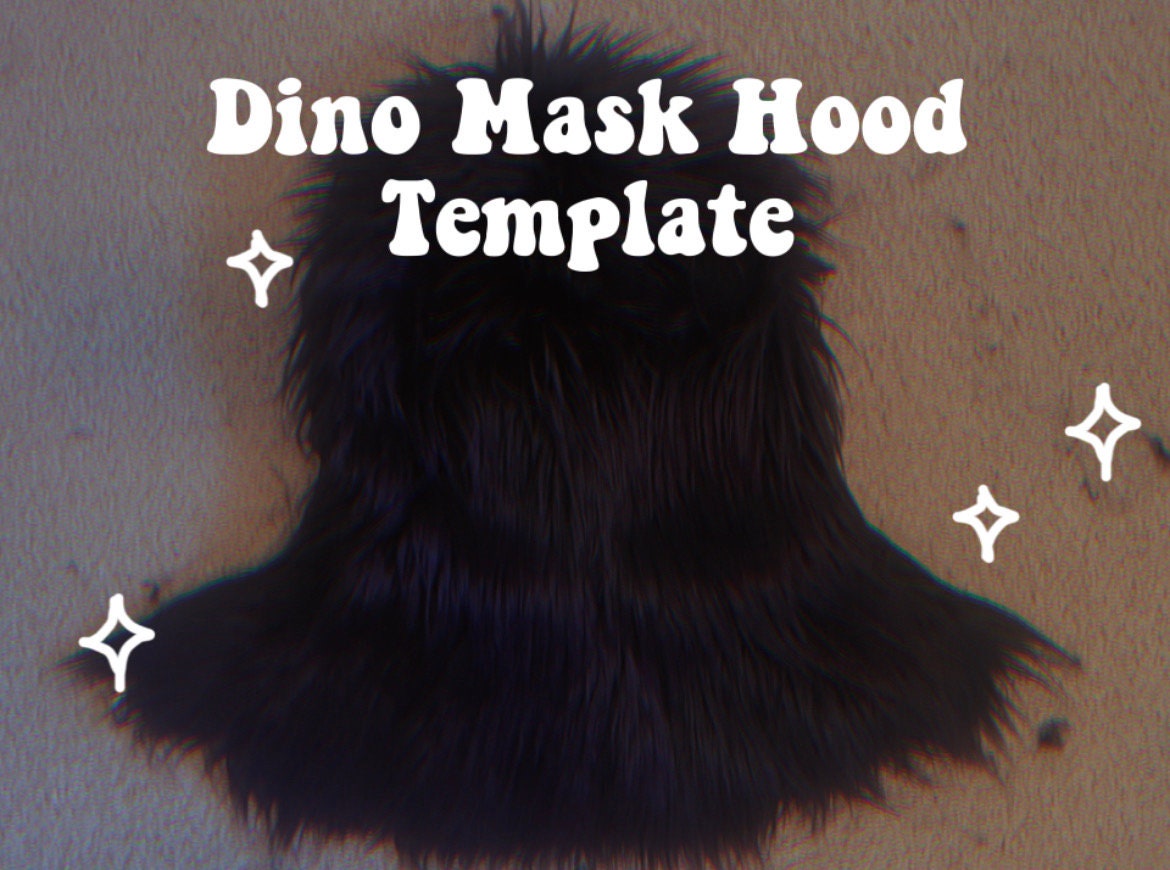 Article numérique !! Patron de capuche de fursuit de raptor masque de dinosaure + tutoriel ~ téléchargement PDF