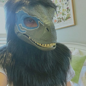 BLACK Dino Mask Hood ~ Hood Only Mask Not Included