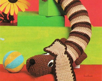 Crochet Dachshund Pattern Pdf Download Length 36 inches or 91 cm