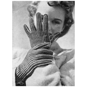 Vintage 2 Pairs of Crochet Gloves Pdf Download