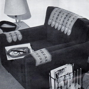 Vintage Crochet Chairback and Armrests Pattern Pdf Download