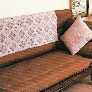 Motif Pattern for Crochet Chair Back, Cushion & TableCloth PDF Download