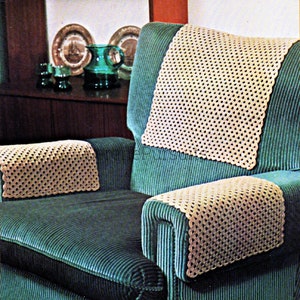 Vintage Crochet Chairback and Armrest Pattern Pdf Download