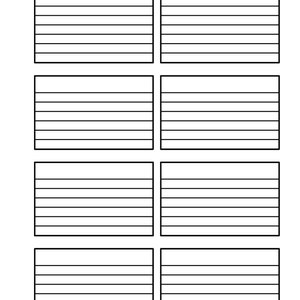 Index Cards Pdf Downloads - Etsy