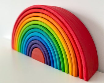 Rainbow Stacking Toy - Etsy