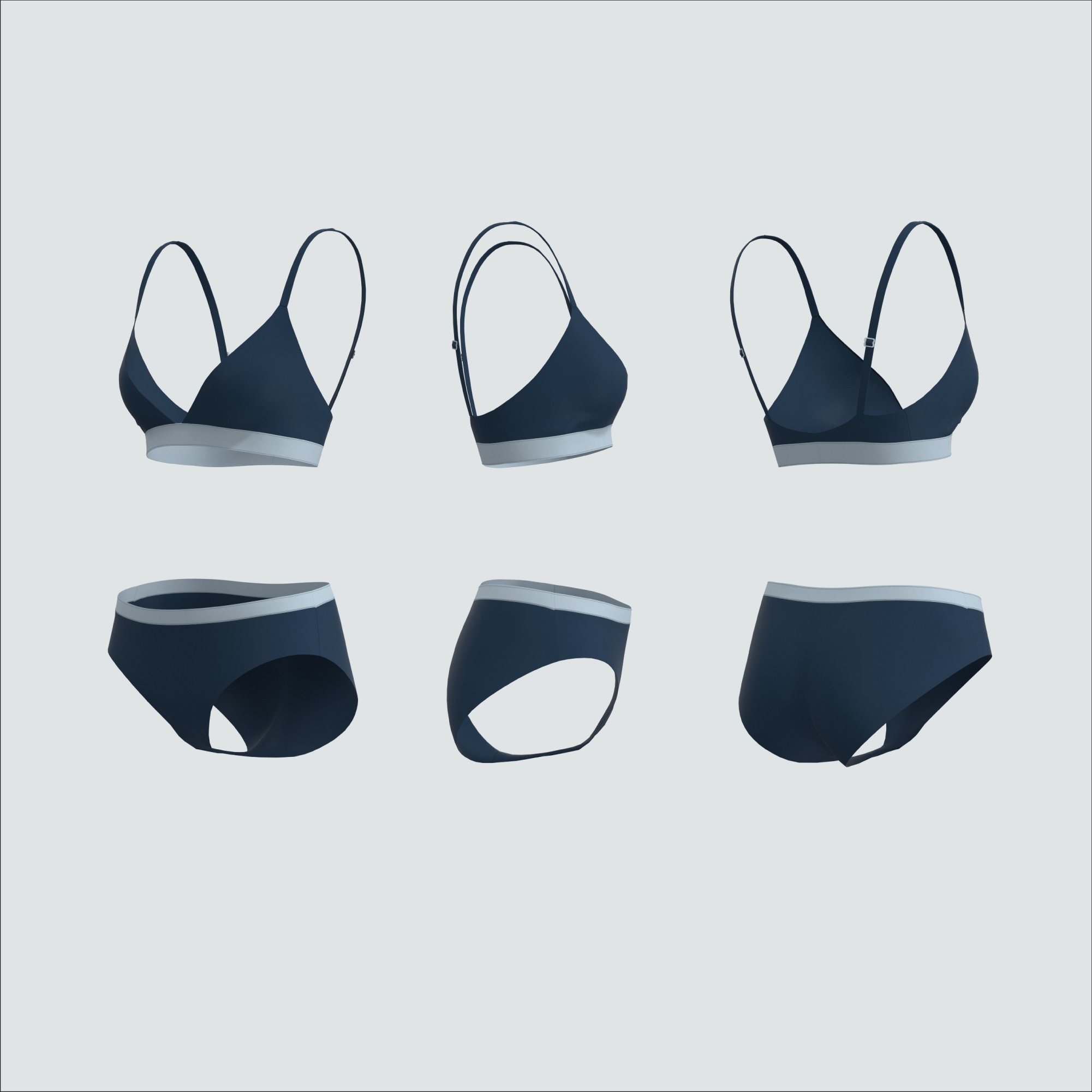 Womens underwear pack like skims MD CLO 3D zprj projects obj 3D