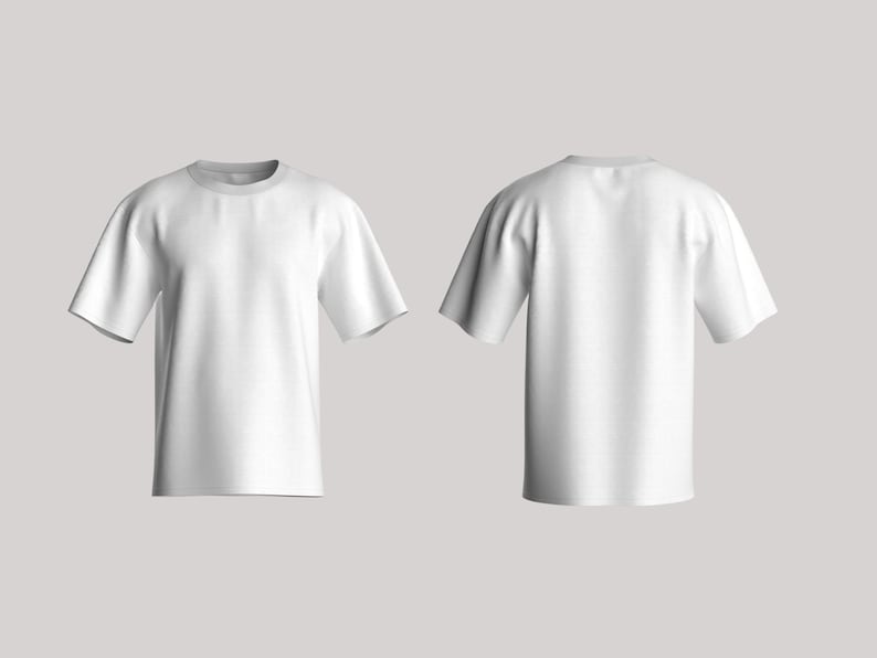 May include: A white short-sleeved t-shirt with a crew neck. The t-shirt is shown from the front and back.