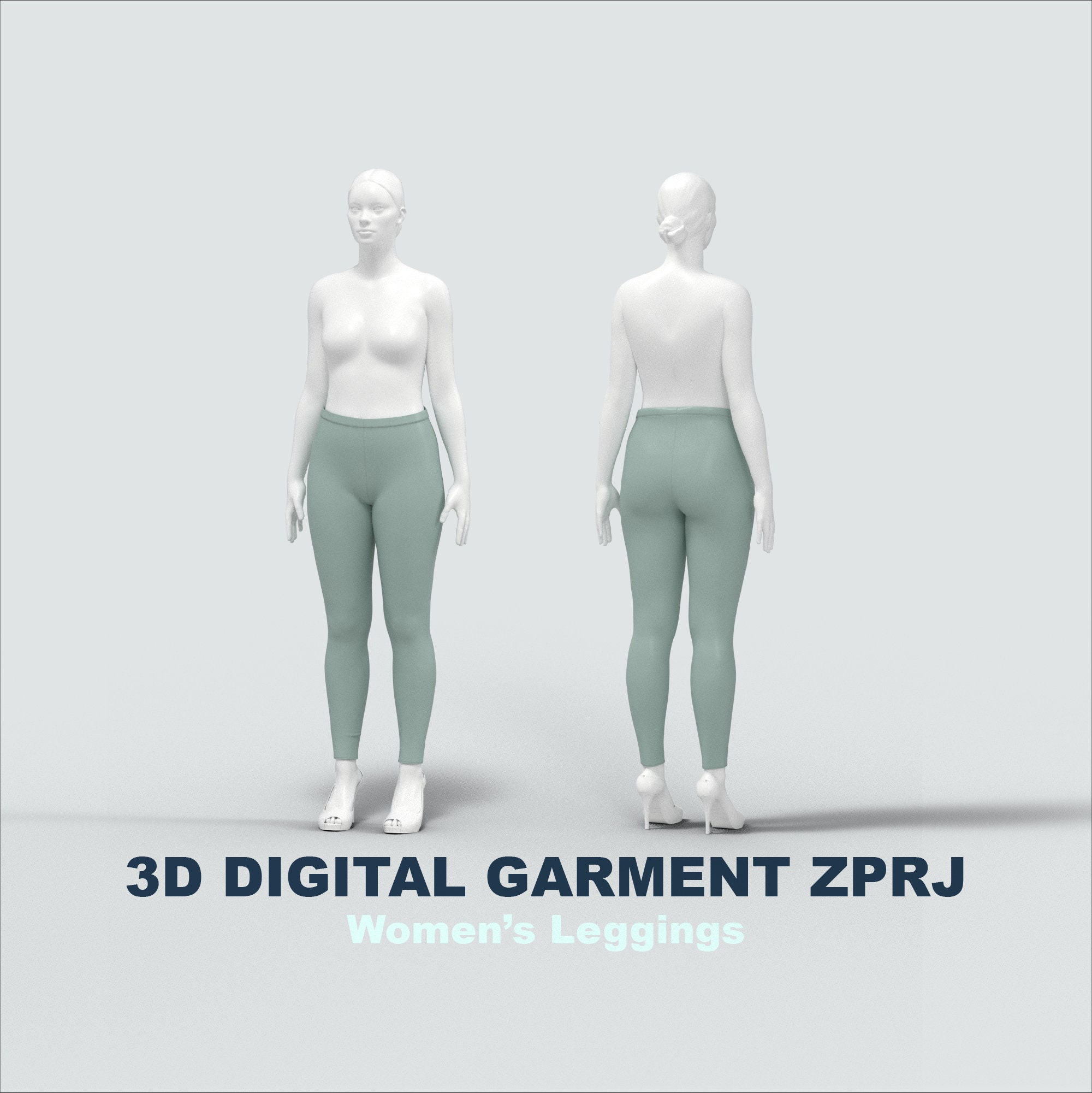 Buy 3D Digital Garment Women's Leggings ZPRJ Clo 3D/ Online in India - Etsy