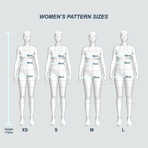 Oversize hoodie dress sewing pattern DXF/PDF Sizes XS / S / M / L image 3