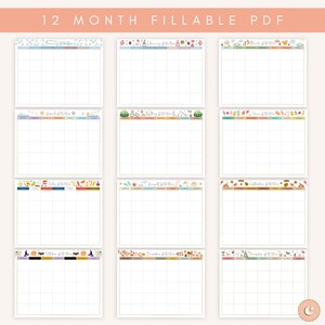 12 Month Fillable PDF - senior living activities planning