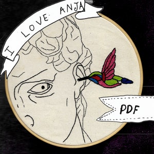 PDF PATTERN - Hummingbird Secrets - hand embroidery pattern digital PDF download