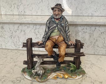 Vintage Capodimonte Bruno Merli Mother and Child Figurine