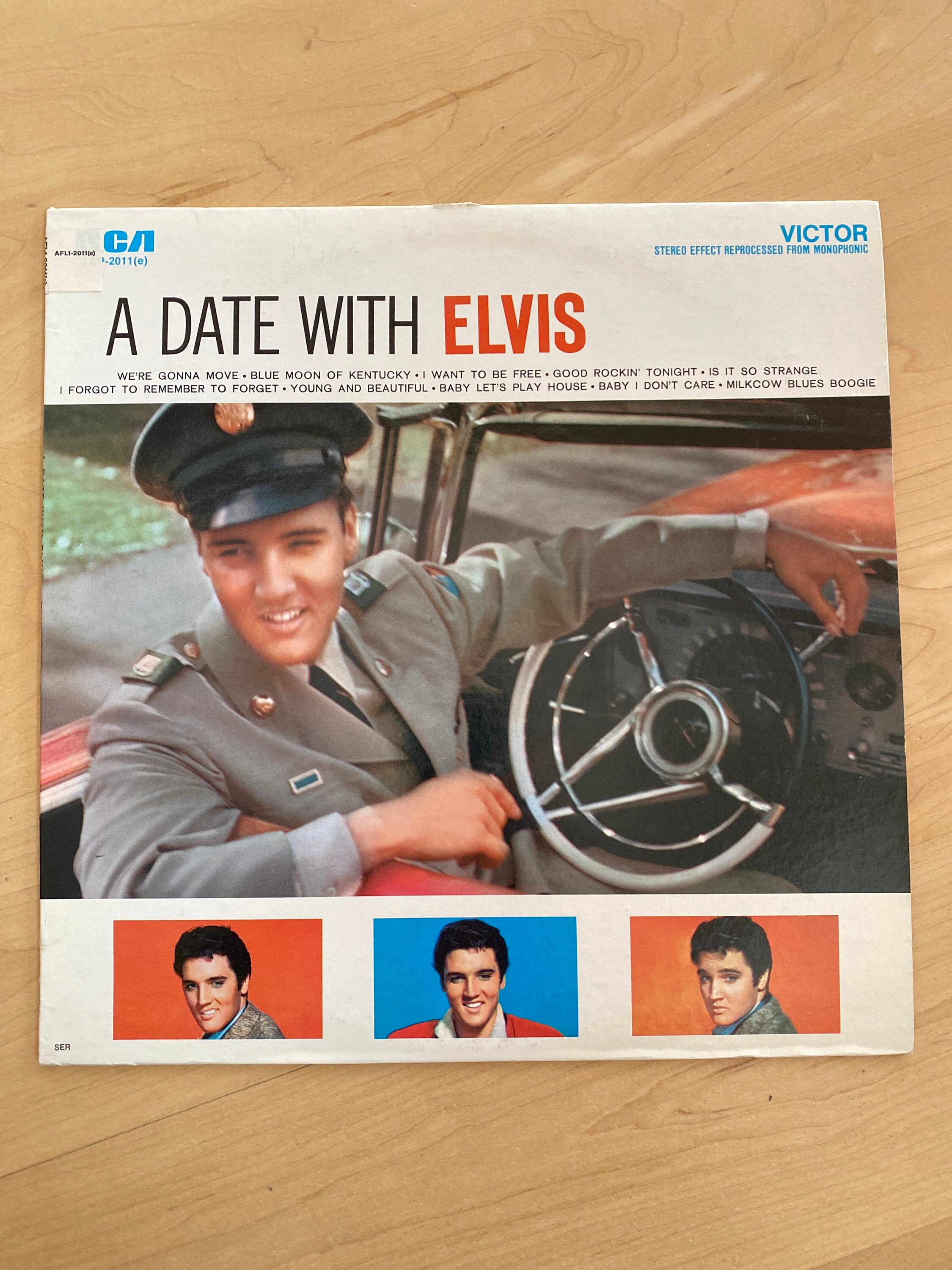 Vintage ELVIS PRESLEY Vinyl Record Album A Date With Elvis Etsy