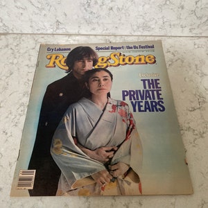 Vintage Rock and Roll Magazine Rolling Stone 1982 John Lennon and Yoko Ono