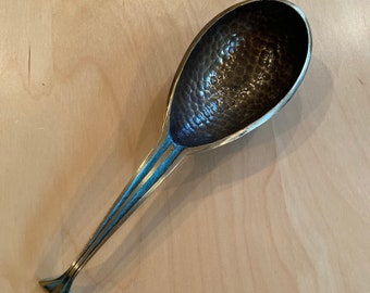 Vintage Brass Enamel Spoon Made in Israel