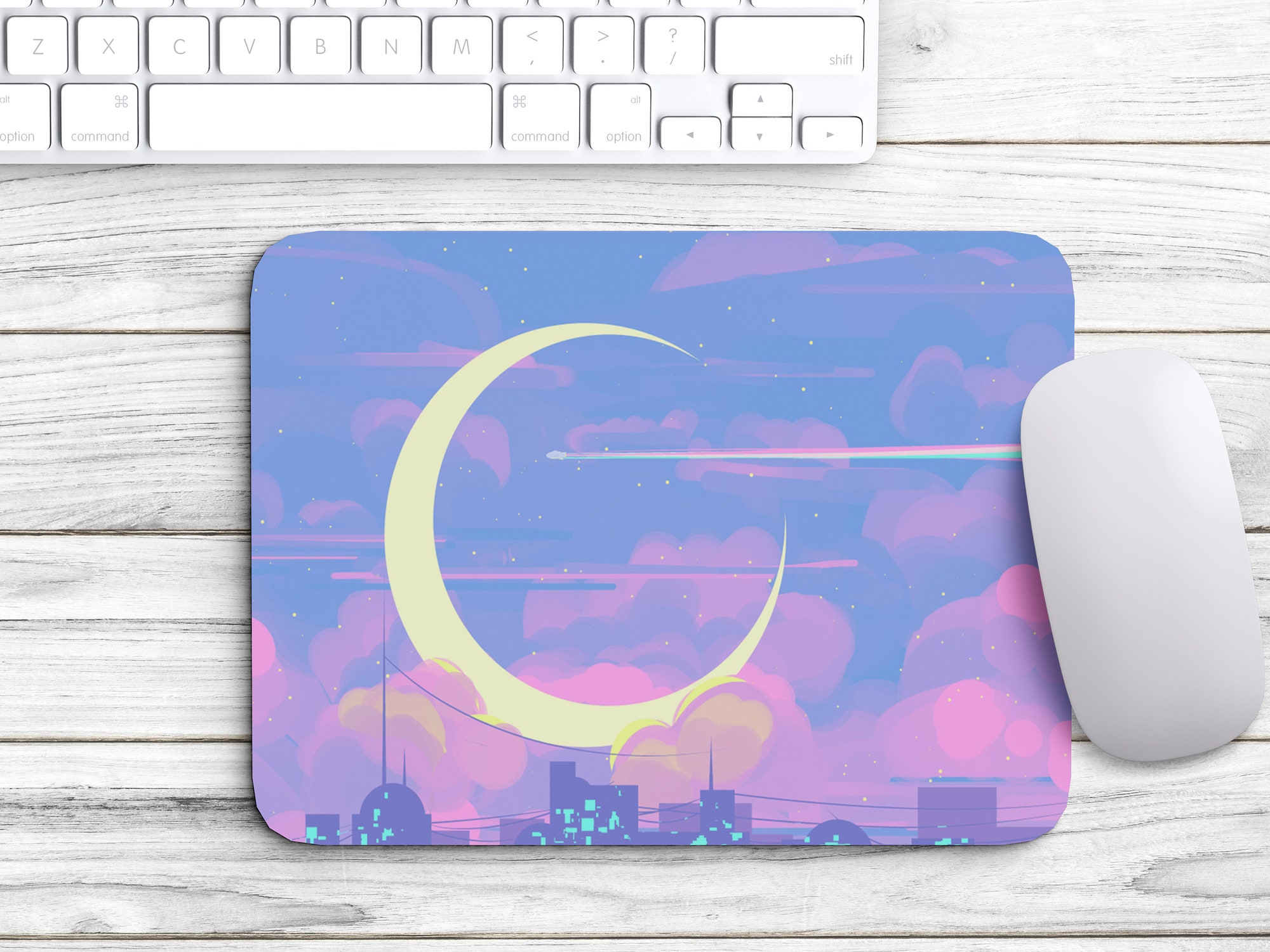 Sailor Moon Kawaii Background Mousepad Gift Idea Computer Accessories Gaming Anime