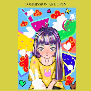 Individuelles Anime Portrait | Kawaii & lebendige Digital Art Co. | Personalisierte Anime Charakter Illustration