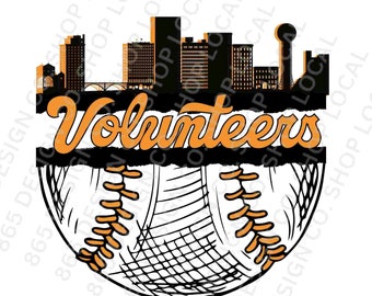 Tennessee Skyline Baseball Vols-University of Tennessee-PNG File-Instant Download