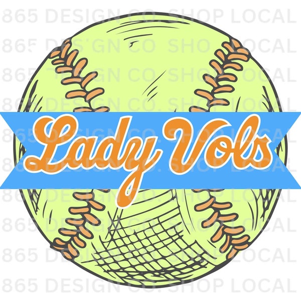 Tennessee University of Tennessee Lady Vols Softball-PNG File-Instant Download