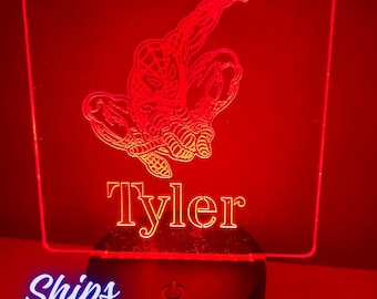 Personalized Spider Superhero Night Light: Custom Kids Room Decor