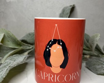Capricorn Zodiac Mug: Black Woman Astrology Coffee Cup