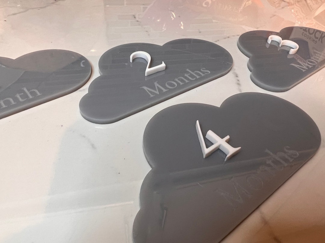 Acrylic Baby Milestone Markers, Cloud Design - Etsy