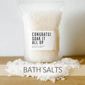 Bath Salts - Dead Sea Salts CONGRATS - Essential Oils - Dead Sea Salt - Bath Salts - Natural - Gift- Self Care - Love - Health- Wellness