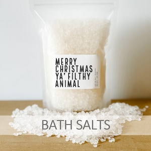 Bath Salts - Dead Sea Salts  - Christmas - Essential Oils - Dead Sea Salt - Bath Salts - Natural - Gift- Self Care - Love - Health- Wellness