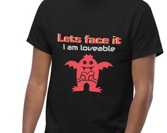 Unleash the Chuckles with our Men's T-Shirt: Let's Face It, I Am Loveable! Mens classic tee
