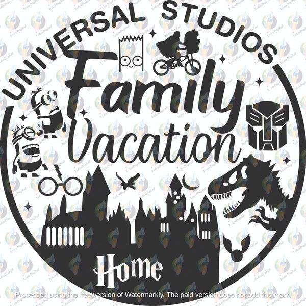 Universal Studios, Family Vacation Svg File, Vacation 2023 SVG design, Family Trip Clipart, Vector Graphics.