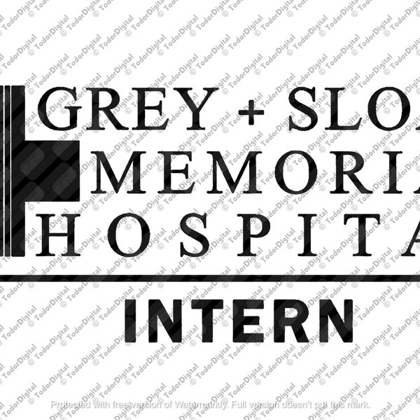 Grey Sloan Memorial Hospital Svg File, Gray's Anatomy Svg, Hospital Clipart, Vector Graphics.