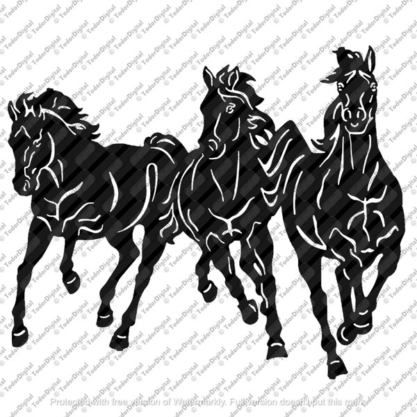 Horse Svg File, Horses Clipart, Wild Horse Svg Design, Mustangs Cut File, Animals Vector Graphics.
