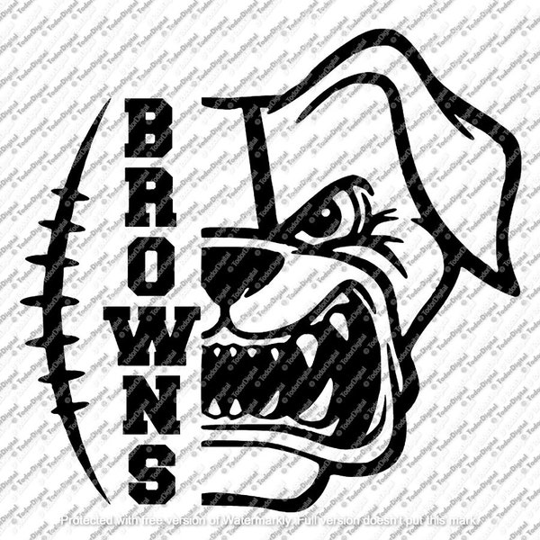 Browns Svg File - Football Svg - Football Clipart - Cleveland Football Team Mascot - Svg For Cricut - Svg ForSilhouette - DXF - EPS - PNG
