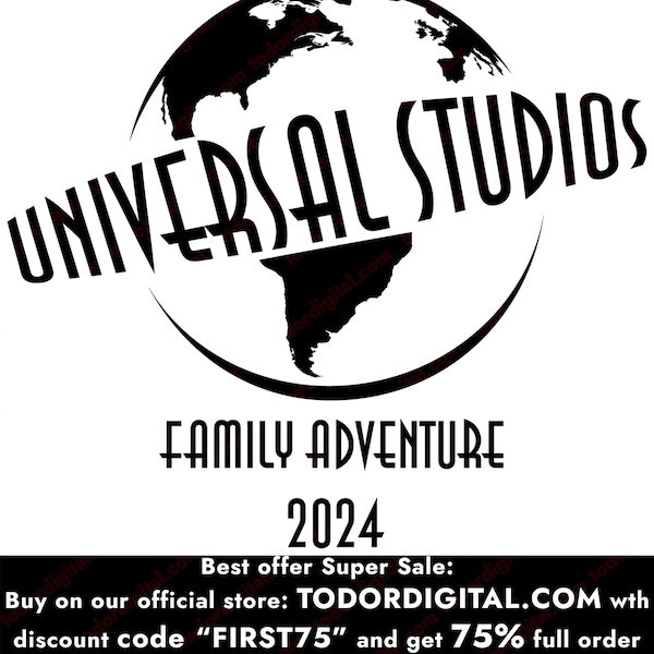 Universal Studios, Family Adventure Svg File, Adventure 2024 SVG design, Family Trip Clipart, Vector Graphics, Universal Studio svg