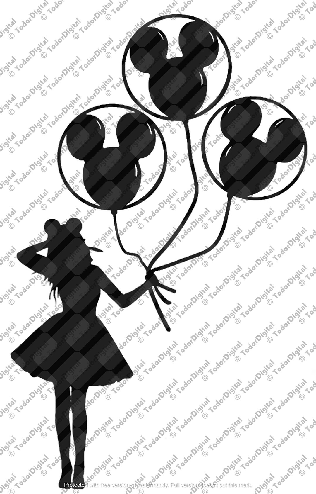 Mickey Balloons Svg File, Balloons Clipart, Mouse Balloons Clipart