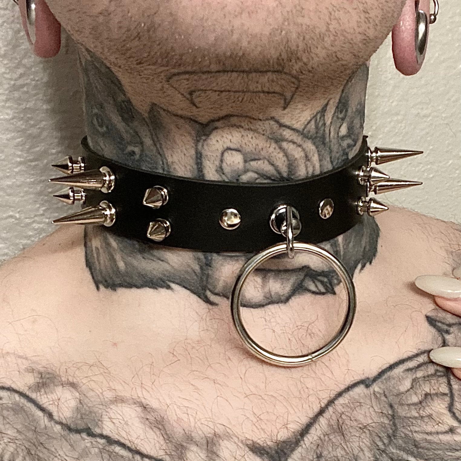 Sexy Punk Big Spiked Rivets Rock Gothic Chokers Women Leather Spike Rivet  Stud Collar Choker Necklace Statement Emo Rave Jewelry