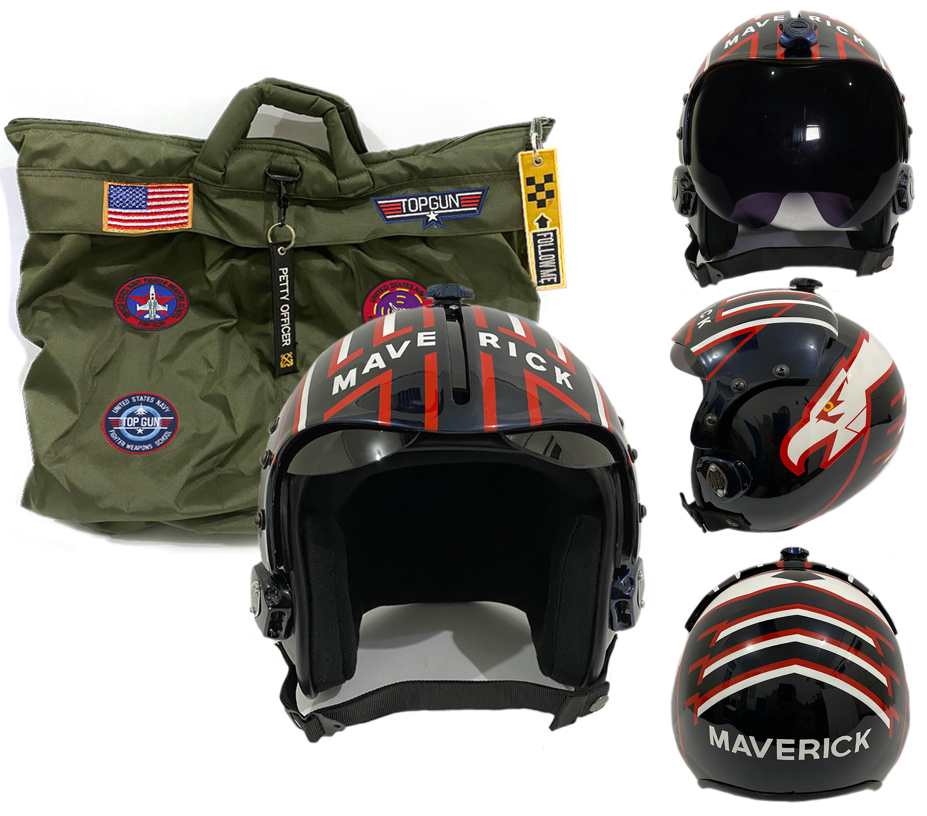 Polyst Fighter Pilot Maverick Helmet From Top Gun Movie Prop Etsy