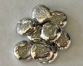 One - 1g PLATINUM Barren 9995 fein Freimaurer Masonic