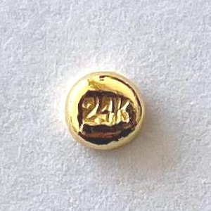 Barra de OURO de 1/2g 9999 fina 24k vazada à mão + barra de prata 999 de 1 grama. Barras de ouro e prata puros. Barra de ouro de meio g grama 99,99%